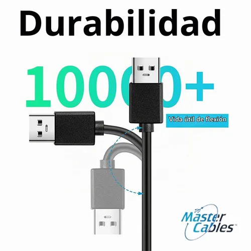 Vista 6 de Master Cables Cable de transferencia de datos USB 3.0 compatible con discos duros externos LaCie - Reemplazo USB tipo A a cable micro USB B