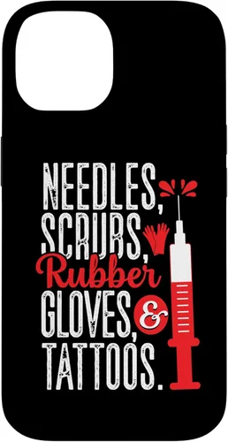Vista 4 de Needles Scrubs Gloves Tattoos Phlebotomist Phlebotomy Tech Case for iPhone 16