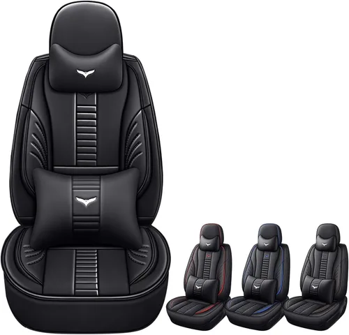 Vista 17 de Fundas protectoras de asiento de automóvil de lujo de 2 asientos para Mazda CX-3 2016-2021, diseño de bolsa de almacenamiento trasera, almohada