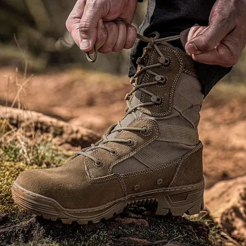 Vista 4 de YEVHEV Botas tácticas para hombre botas de trabajo militares botas de combate del desierto botas de combate del ejército para senderismo motocicleta