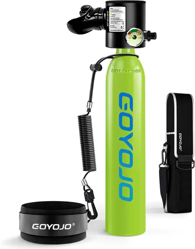 Vista 14 de GOYOJO Mini tanque de buceo de 1L con máscara – Tanque de aire de buceo portátil certificado DOT, presión máxima de 3000 PSI, botella pony