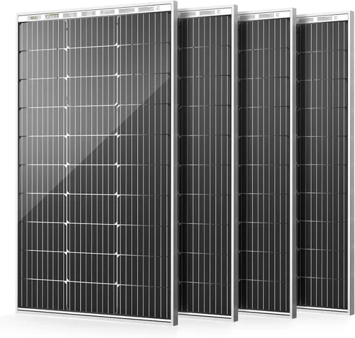Vista 10 de HQST Bifacial - Panel solar monocristalino de 100 W y 12 V, paneles solares monocristalinos de 9BB con módulo de alta eficiencia del 25 % de energía