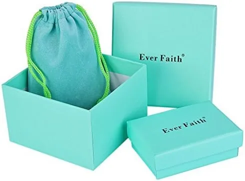 Vista 6 de EVER FAITH - Aretes largos de cristal austriaco para mujer, diseño de doble gota