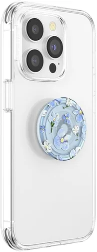 Vista 3 de PopSockets - Agarre para teléfono con soporte expandible, agarre adhesivo, campos azules translúcidos