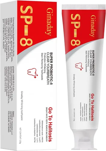 Sp-8 Pasta dental blanqueadora probiótica, con probióticos Oalance Oral Microbiota, pasta dental blanqueadora de niacinamida para protección del