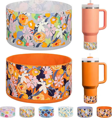 Vista 21 de HEYSKAY Base protectora de silicona para botas Stanley Quencher Adventure de 40 onzas y vaso Stanley IceFlow de 20 onzas y 30 onzas, y compatible