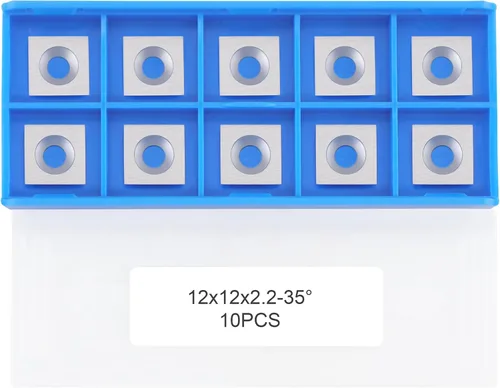 Vista 7 de Cuchillos cuadrados rectos de carburo de 0.472 in con 4 filos de corte 12 × 12 × 0.059 in-35 ° para reemplazo para carpintería, se adapta al cabezal