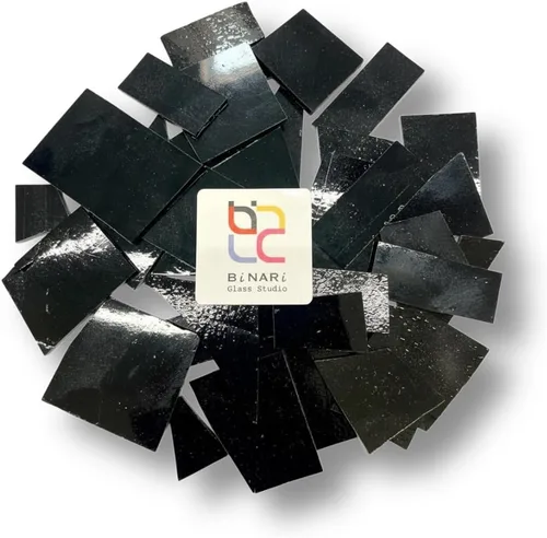 Vista 6 de Binari - Mosaico de mosaico para manualidades, varios colores y texturas (tono azul)