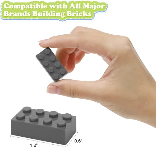 Vista 5 de Ladrillos de construcción clásicos, 240 piezas de bloques de construcción de 2 x 4, juguetes creativos STEM, 100% compatibles con todas