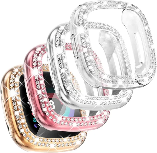 Vista 19 de CHANCHY Paquete de 10 fundas protectoras de pantalla compatibles con Fitbit Versa 2, funda protectora completa de TPU suave cubierta parachoques