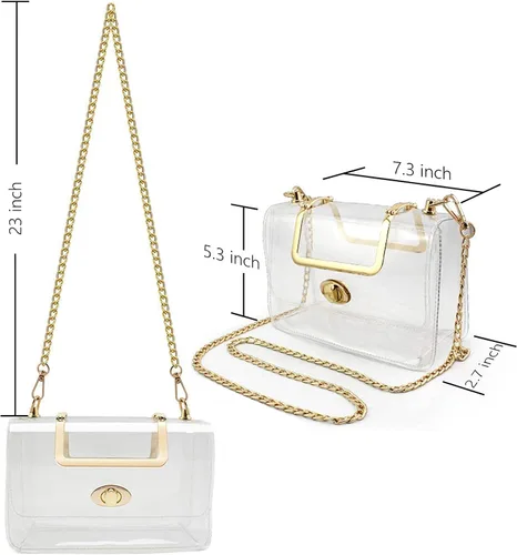 Vista 2 de MOETYANG Clear Purse for Women,Clear Clutch Purse Crossbody, See Through Handbag