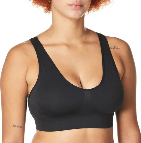 Vista 3 de Hanes Womens Wireless Bra Full-Coverage Pullover Stretch-Knit Bra Smoothing T-Shirt Bra