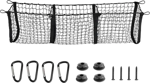 Vista 11 de BAILALIBO Red de Carga Extensible, Redes de Malla Elástica Ajustables para Maletero con Gancho de Metal Universal para SUV, Camiones, Accesorios