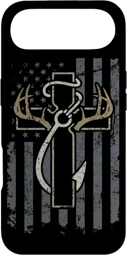Vista 16 de Faith Hunting Fishing - Christian Cross USA Hunter Fisherman Case for iPhone 17