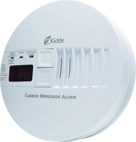 Vista 4 de Kidde Detector de monóxido de carbono cableado con respaldo de batería de 9 voltios, pantalla LED digital 5.75 pulgadas de diámetro x 1.8 pulgadas
