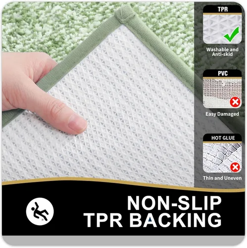 Vista 74 de OLANLY Alfombra de baño de microfibra extrasuave y absorbente, antideslizante, lavable a máquina, de secado rápido, adecuada para suelo de baño