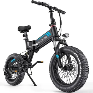 Bicicleta eléctrica TotGuard, bicicleta eléctrica de 20 pulgadas para adultos con motor sin escobillas de 750 W, ebike de neumáticos gruesos de 20