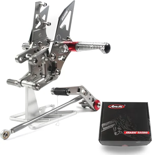 Vista 28 de Arashi (Versión 2.0) Estriberas traseras ajustables para Honda CBR250R 2011-2022 Accesorios de motocicleta Estriberas Reposapiés Juego trasero CBR