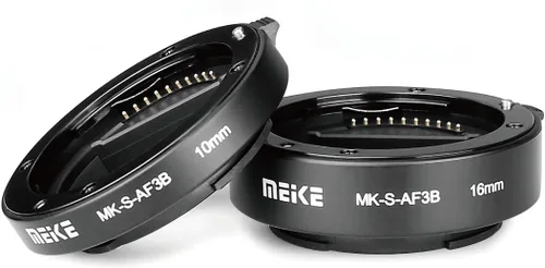 Vista 2 de Tubo de extensión macro enfoque automático de plástico Meike MK-S-AF3B anillo adaptador de 10mm 16mm para Sony E-Mount FE-Mount cámara sin espejo A7
