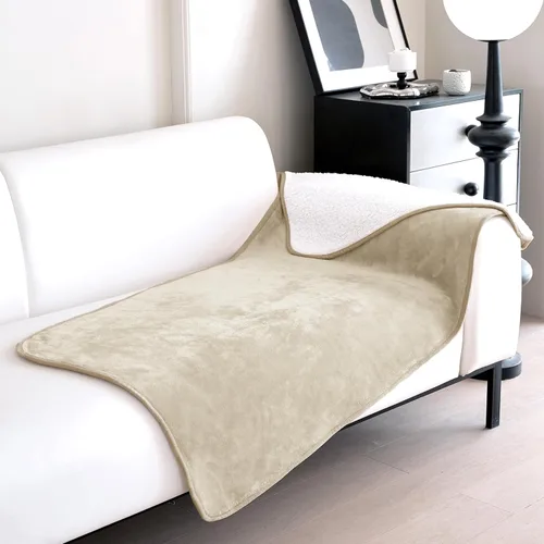 Vista 22 de gogobunny - Manta impermeable y reversible de vellón Sherpa para perro, cachorro, gato; protege la cama, el sofá y el sillón de líquido, orina