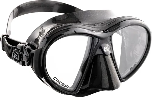 Cressi Máscaras de buceo con lentes de lágrima inclinadas para una mayor visibilidad hacia abajo, evolución del aire y los ojos: fabricadas en Italia