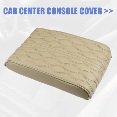 Vista 7 de X AUTOHAUX Funda de cojín para reposabrazos de automóvil, almohadilla para consola central, impermeable, de piel sintética, protector de cojín
