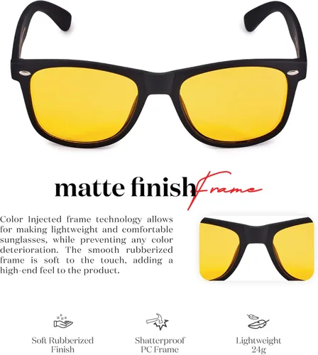 Vista 3 de Retro Rewind - Gafas de sol polarizadas para hombre y mujer, protección UV, gafas de sol clásicas