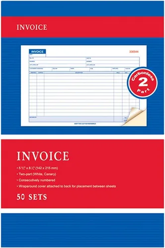 Vista 4 de 10 libros Registro de recibo de factura sin carbono 2 parte 50 establece copia duplicada del recibo