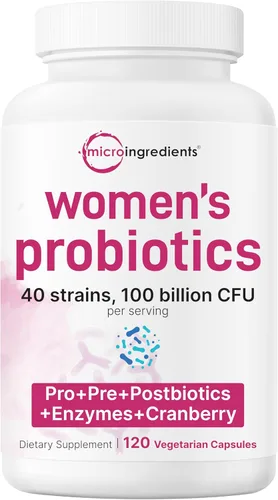 Vista 6 de Micro Ingredients Polvo de colágeno múltiple 8 en 1 y probióticos para mujer, 100 mil millones de cápsulas vegetales UFC, paquete de 2, péptidos