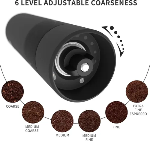 Vista 3 de Juego de 2 molinillo eléctrico de sal y pimienta, molinillo de pimienta y molinillo de sal recargable por USB, operación con una sola mano