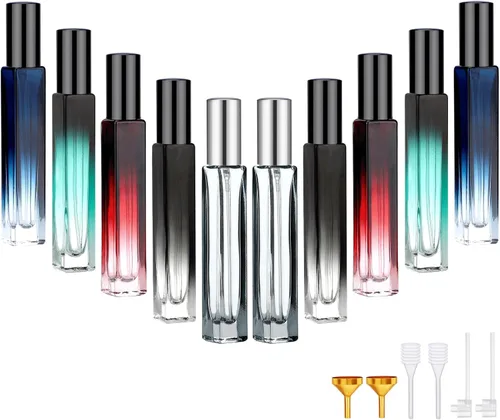 Vista 11 de Segbeauty 5 Pack de botellas de spray de vidrio rellenables de 10 ml para perfume, botella de colonia de niebla fina mini vacía de viaje de 10 ml