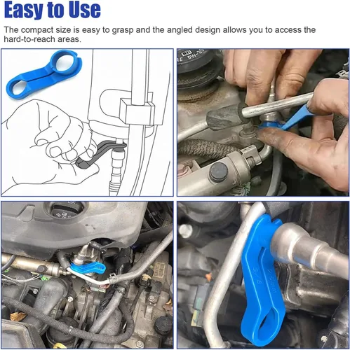Vista 6 de Juego de 7 herramientas universales de desconexión rápida en ángulo para Ford Chrysler Mazda AC Lines