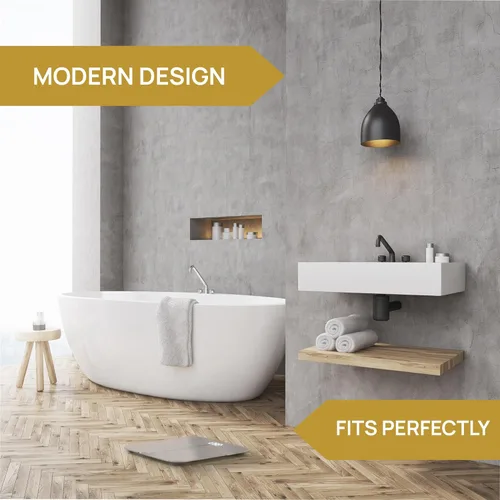 Vista 6 de INEVIFIT Báscula de baño, báscula digital de baño de alta precisión, mide un peso de hasta 400 libras. Incluye