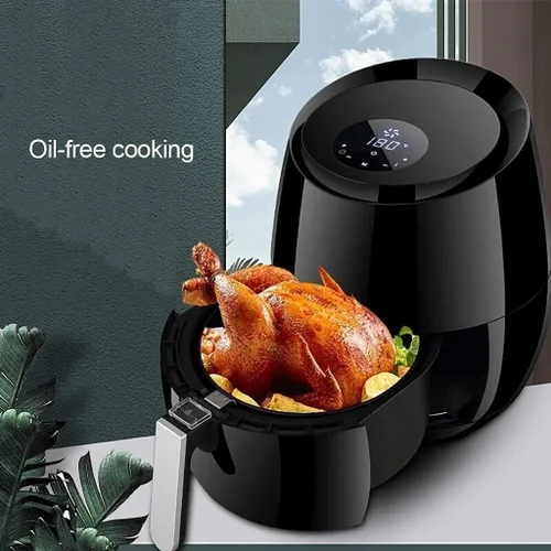 Vista 3 de Horno freidora de aire, freidora de aire de 5.5 cuartos de galón, freidora eléctrica de aire caliente sin aceite con 7 preajustes, pantalla táctil