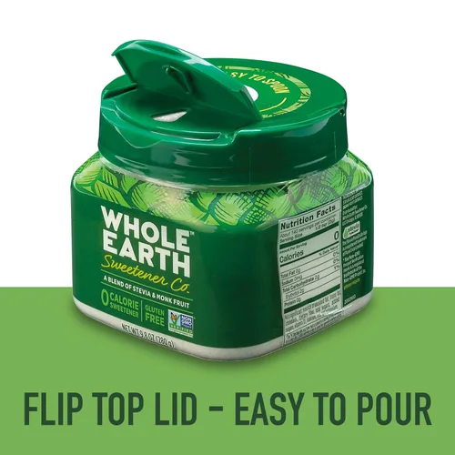 Vista 7 de Whole Earth Endulzante de Estevia y Fruto del Monje a Base de Plantas, Frasco de 9.8 Onzas