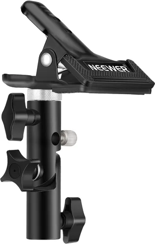 Vista 8 de NEEWER Soporte de abrazadera de metal resistente para estudio fotográfico con accesorio de soporte de luz de 5/8 pulgadas para reflector