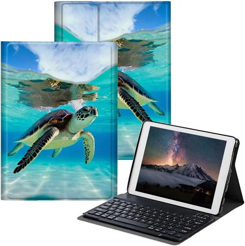 Vista 14 de Funda para Samsung Galaxy Tab S6 Lite 2022/2020 con teclado inalámbrico desmontable y soporte ajustable para proteger la tableta para Samsung Galaxy