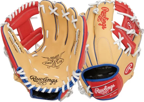 Vista 11 de Rawlings Guante de béisbol juvenil Select PRO LITE Modelos Pro Player Tamaños 10.5 a 12.25 pulgadas Múltiples estilos