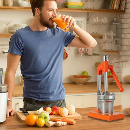 Vista 6 de Juicer Hand Press Stainless Steel Manual Juicers Effortless Fruit Squeezer for Oranges, Citrus, Lemon More