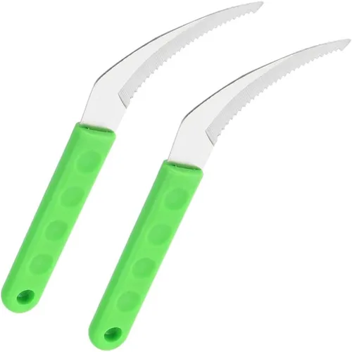 Yardwe Herramienta de tracción Manual Deshierbe Serrated Edge Gardening Scythes para Herramientas de Agricultura