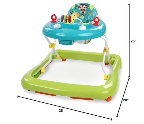 Vista 7 de Bright Starts - Caminante Giggling Safari con estructura de plegado fácil para almacenamiento, para bebés a partir de 6 meses