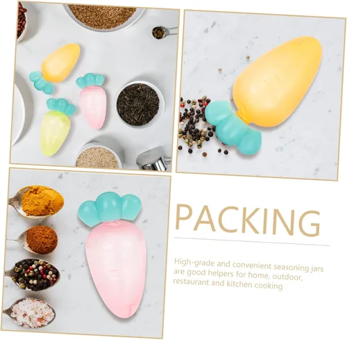 Vista 5 de YARNOW 6 recipientes de aderezo, mini recipientes de plástico para apretar, accesorios de caja Bento para mini caja Bento para Kawaii Bento Box Sub