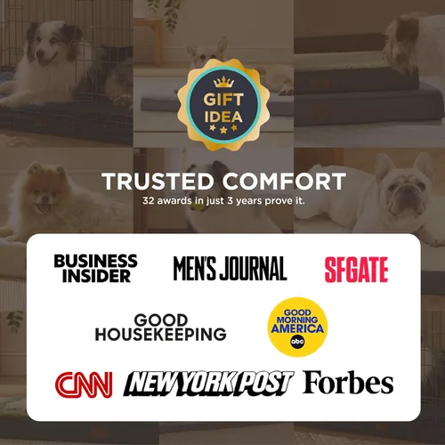 Vista 2 de Bedsure - Cama grande para perros para jaula - Camas planas y cómodas para mascotas con funda extraíble y lavable, alfombrilla ortopédica de espuma