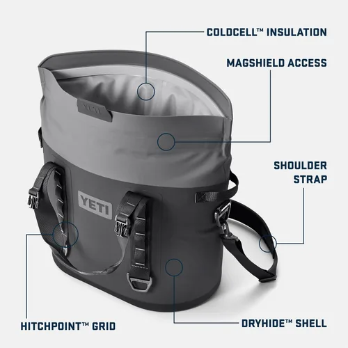 Vista 2 de YETI Hopper Serie M - Hieleras blandas portátiles, acceso con protección magnética MagShield