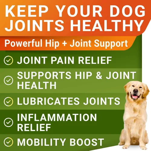 Vista 2 de Paquete de 3 golosinas de glucosamina para perros, suplemento articular con aceite de pescado omega-3, condroitina, MSM, masticables de movilidad