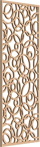 Vista 58 de 9 3/8 pulgadas de ancho x 24 3/8 pulgadas de alto x 1/4 pulgadas de alto, paneles de pared de madera con calado, roble rojo