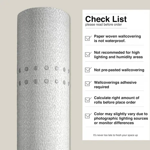 Vista 8 de Ansehan HA4001 - Revestimiento de pared hecho a mano con rayas de 36 pulgadas de ancho x 8 yardas de largo, texturizado, moderno, no prepegado, Gris