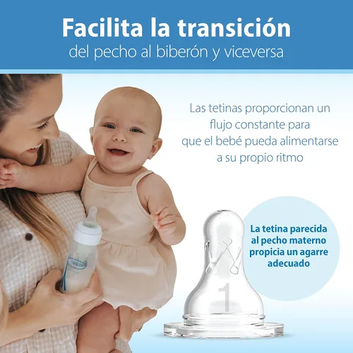 Vista 14 de Dr. Brown's Natural Flow Anti-Colic Options+ Biberón estrecho, 2 oz/2.0 fl oz, con pezón de flujo prematuro, 0.0 ft+, paquete de 4