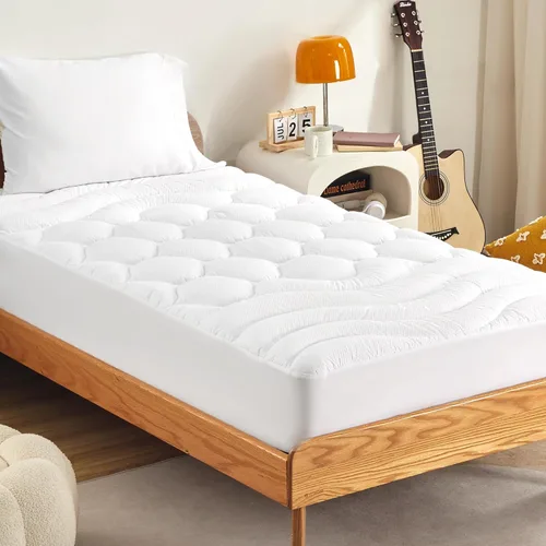 Vista 11 de Sonive Protector de colchón impermeable, cubrecolchón King con bolsillo profundo de hasta 21 pulgadas, de microfibra, ajustable, impermeable, Gris