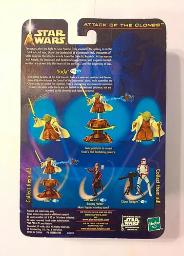 Vista 3 de Star Wars, 2002 Saga Collection, figura de acción Yoda Jedi #23, 3.75 pulgadas
